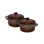 2 mini cocottes rondes Terre Naturelle Le Creuset